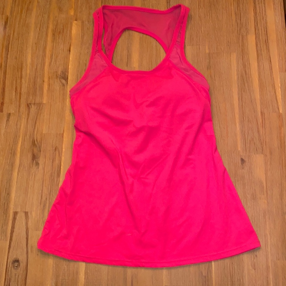 Fabletics Pink Tank top with open back